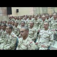 Embedded thumbnail for الفريق أول صدقى صبحى يشهد بيانًا عمليًا لإجراءات العمل بالكمين لطلبة الكلية الحربية