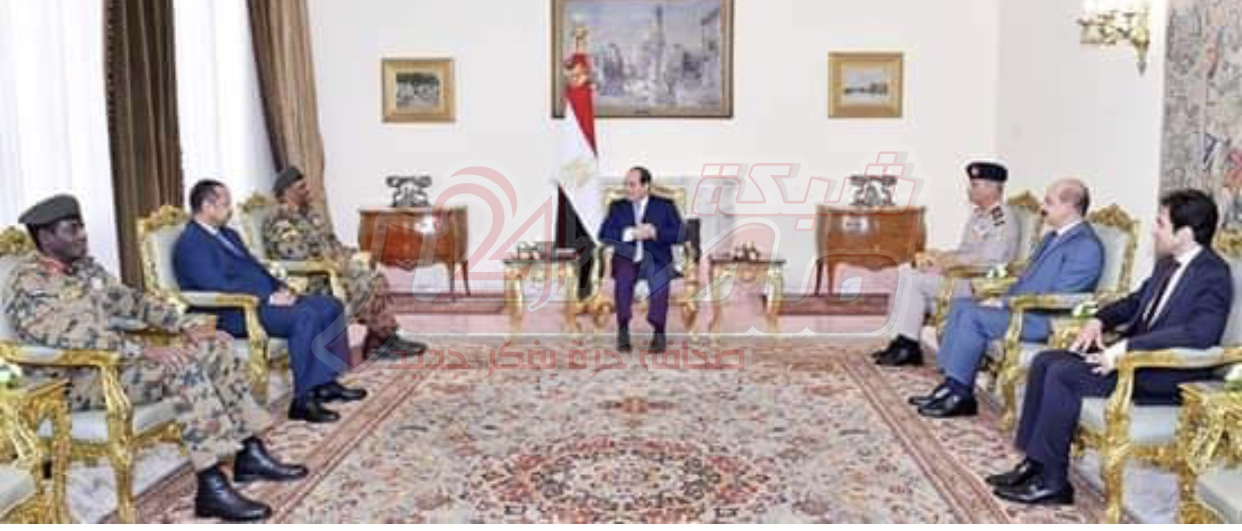 السيسى يستقبل رئيس هيئة الأركان المشتركة السودانية بحضور وزير الدفاع والإنتاج الحربى 